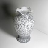 Grey speckled Murano glass vase - 1980s