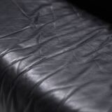 Rare Vintage Gradual lounge sofa in black leather by Cini Boeri for Knoll
