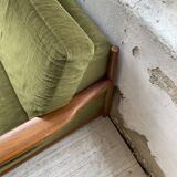 Scandinavian teak bench bed 140