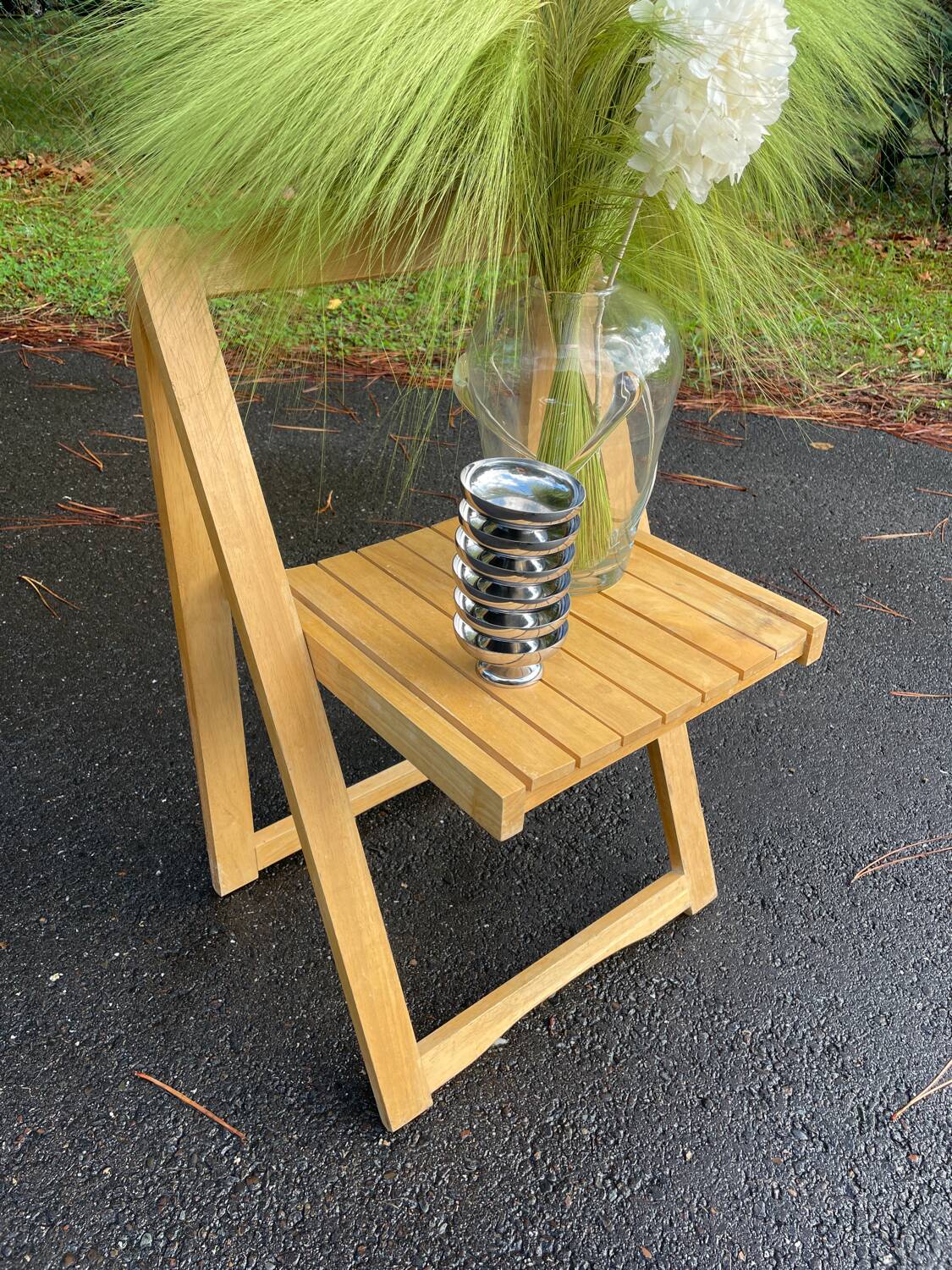 Wooden folding chair 1980