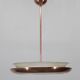 Lustre « ovni » des années 1930 en finition cuivre par josef hurka, tchécoslovaquie