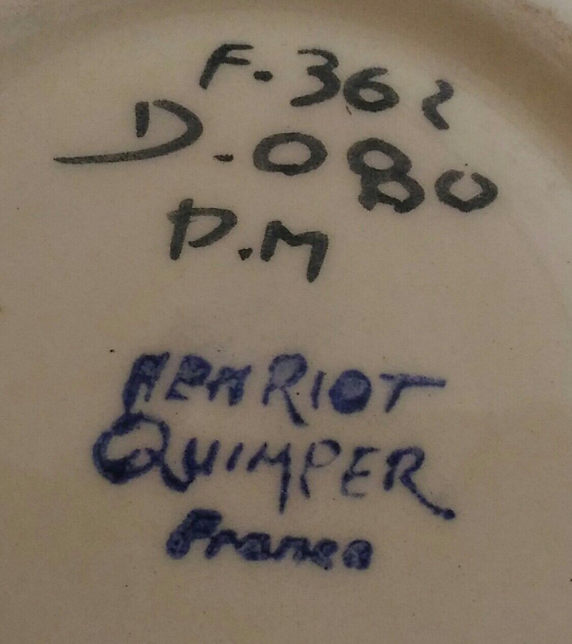 Bougeoir Henriot Quimper Brittany earthenware