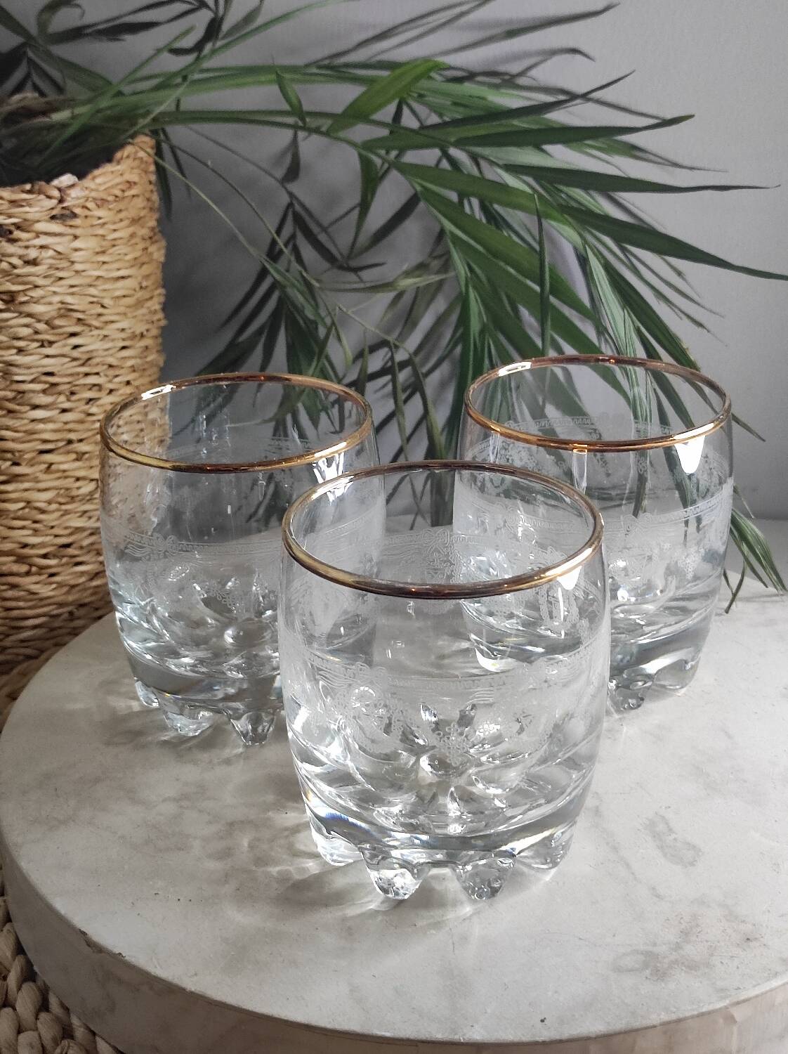 Crystal whiskey glasses