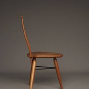 Italian oak accent chair, 1950s