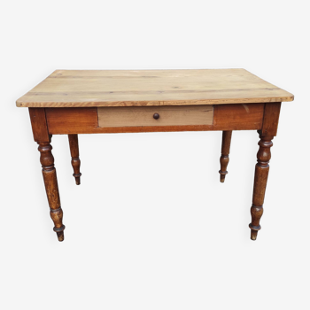 Ancienne table de bistrot bois massif