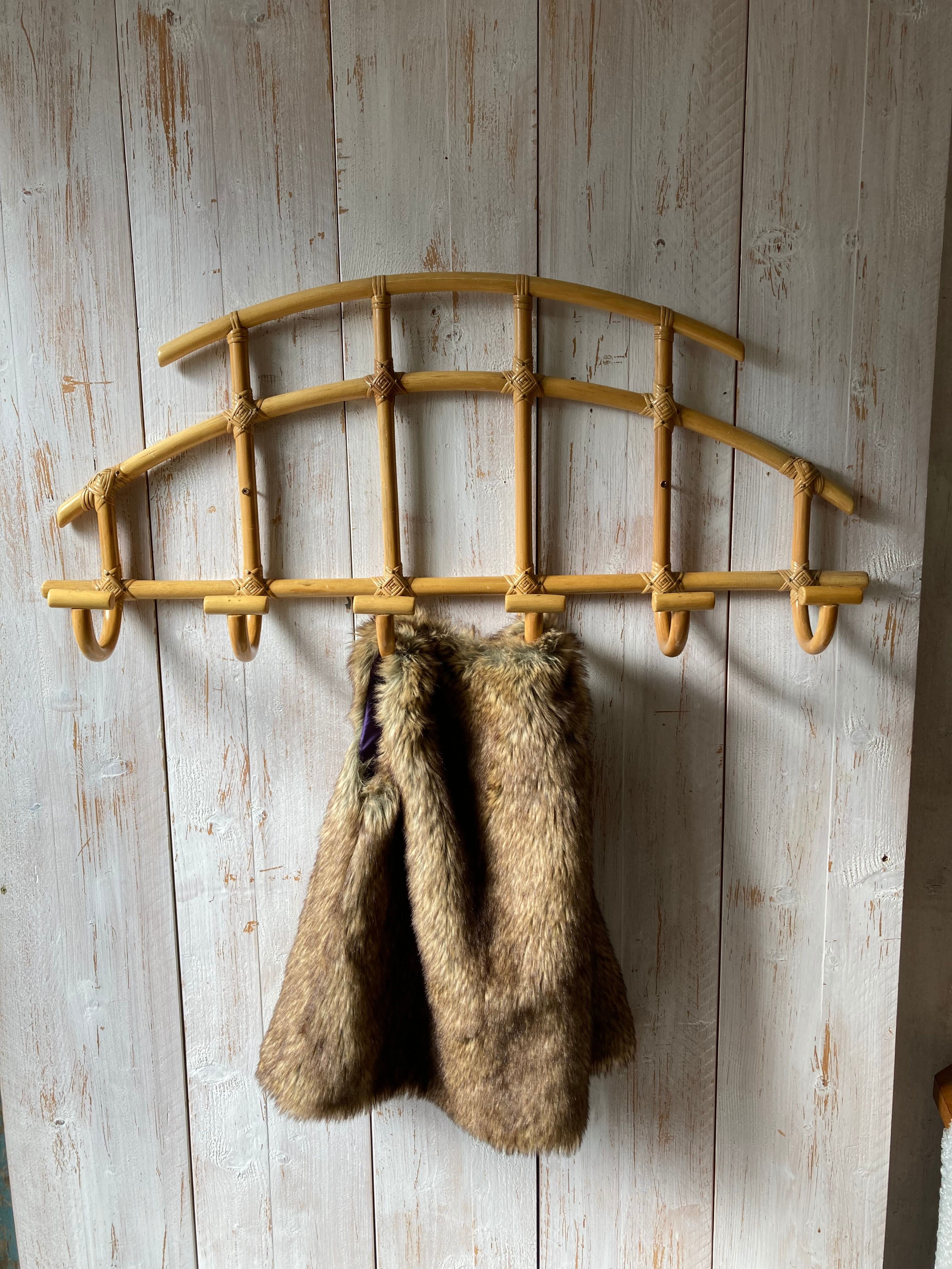 Vintage rattan hook