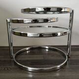 Table basse acier et verre de Leitmotiv - Swivel