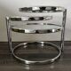 Steel coffee table and leitmotiv glass-swivel