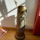 Gold metal umbrella stand