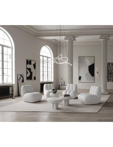 Table lamp, large model - dark gray, ceramic, contemporary work.