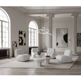 Table lamp, large model - dark gray, ceramic, contemporary work.