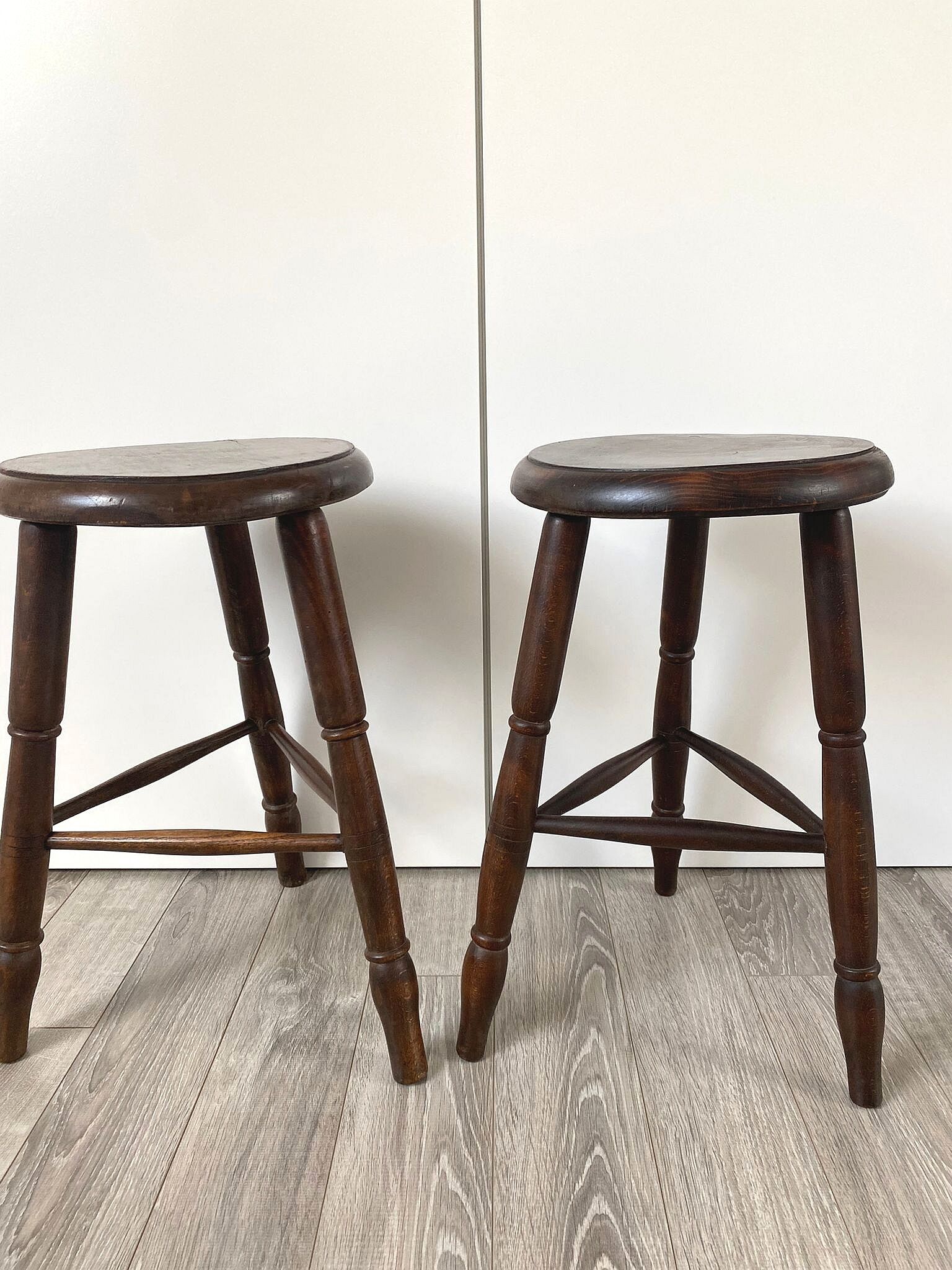 Pair of tripod stools