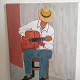 Canvas "Paseo Cubano Cuban Guitarist"