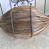 Asian boat-shaped handmade basket