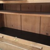 Old notary furniture double shutter solid oak raw