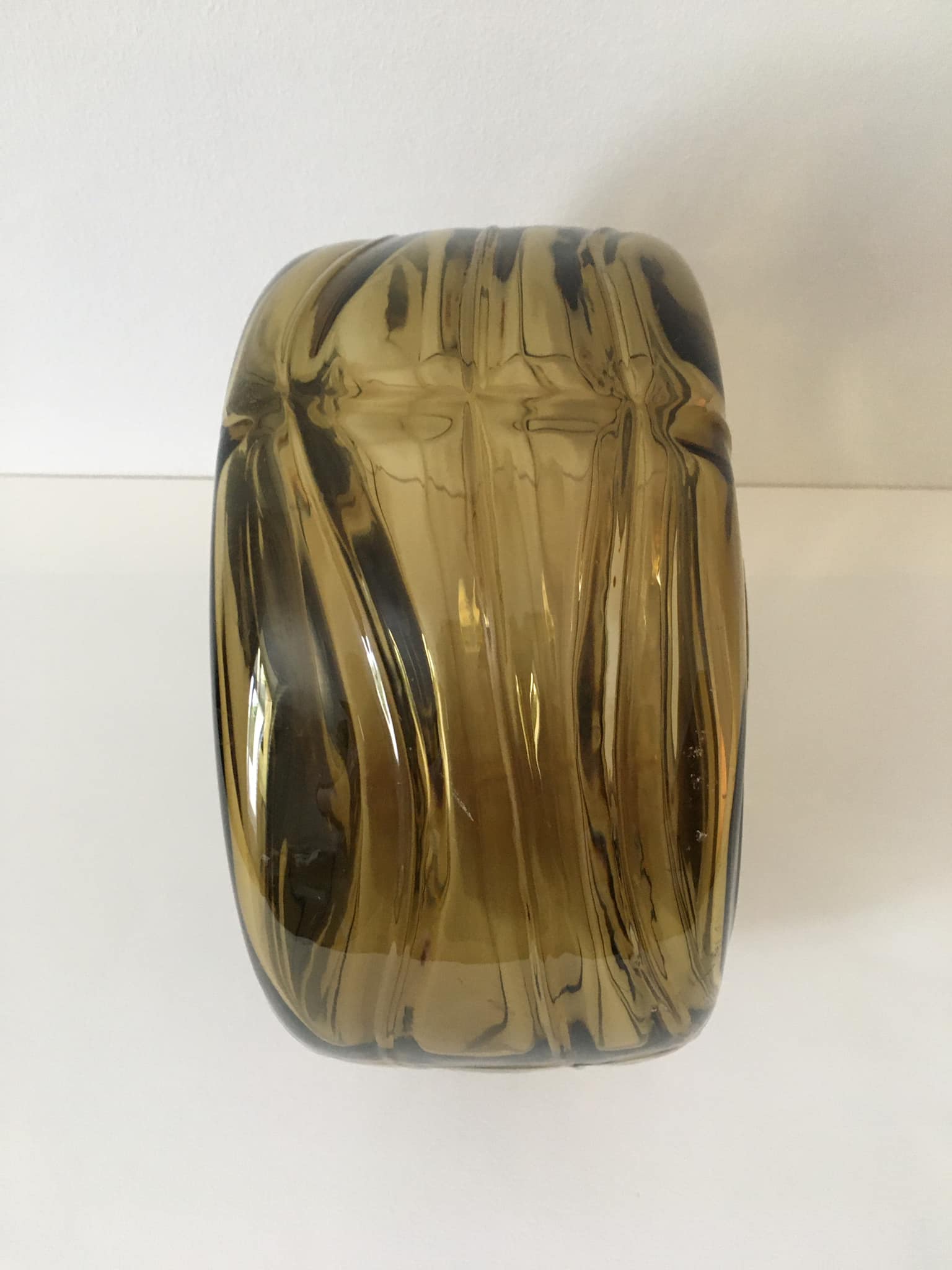 Amber thick glass globe