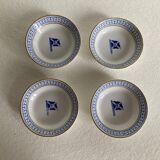 4 coffee cups and saucers