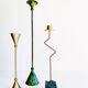 Set of three metal candle holders. Ikea, 80s