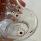Antique blown glass carafe, enamelled with floral decoration, in the style of Legras.