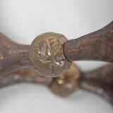 Brutalist candlestick in bronze by Michael Harjes, 1960s