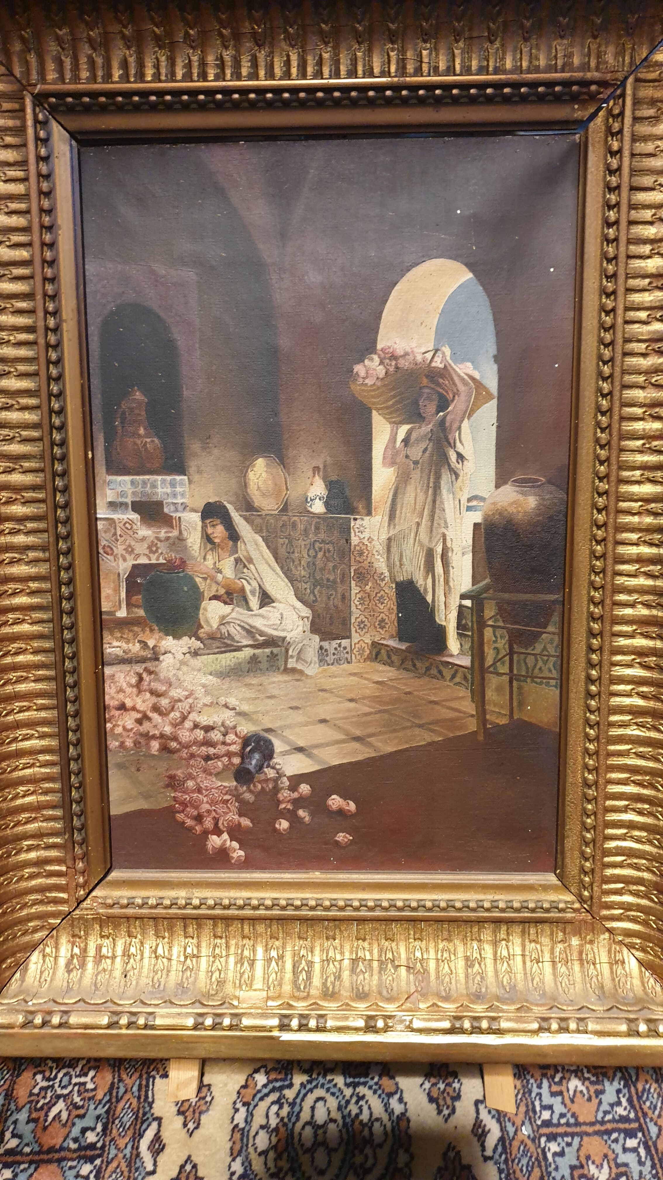 Painting on oriental canvas