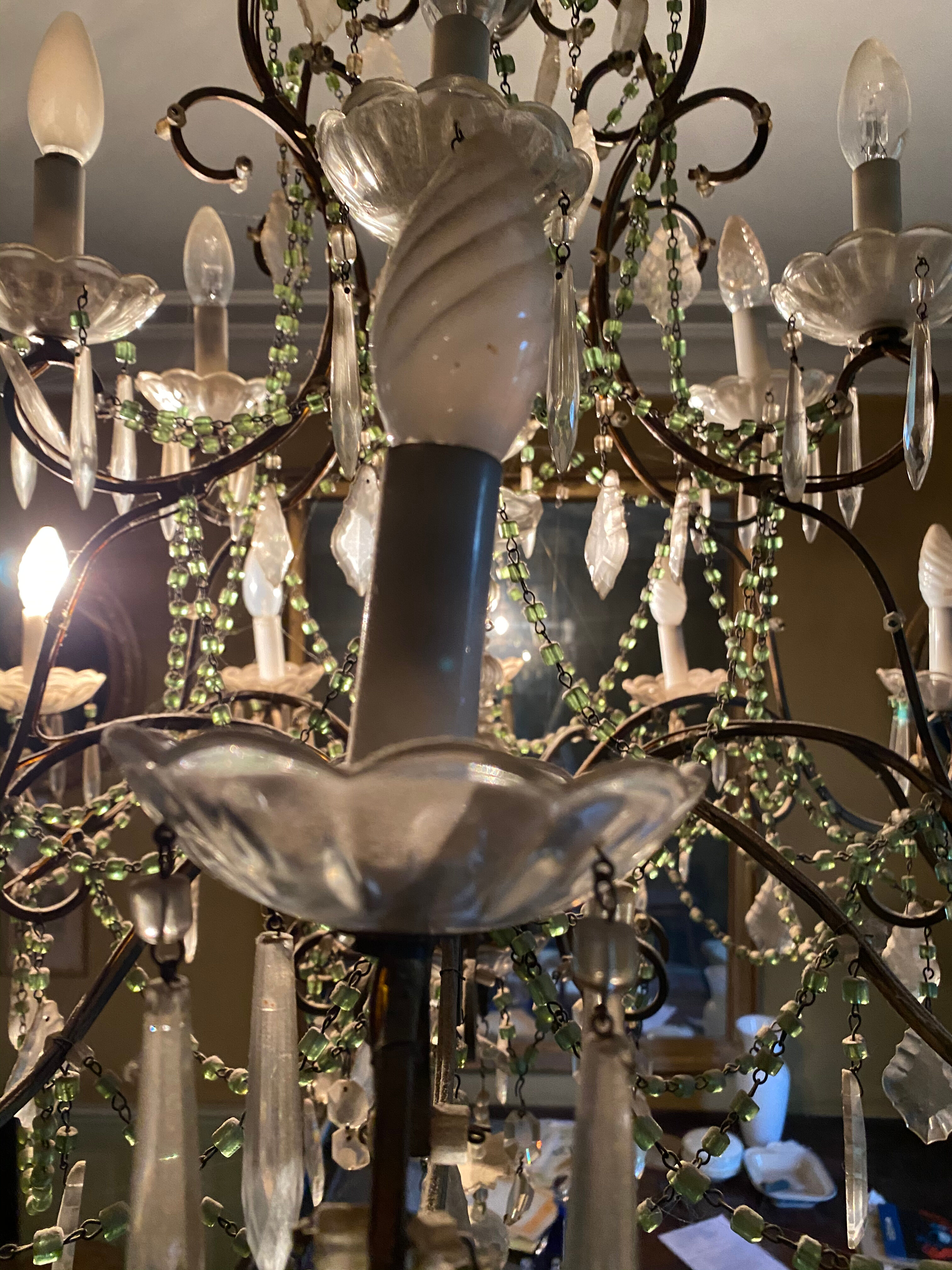 Stamp chandelier 18 fires 1900