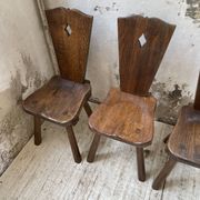 Solid oak chairs Savoyard cap popular art