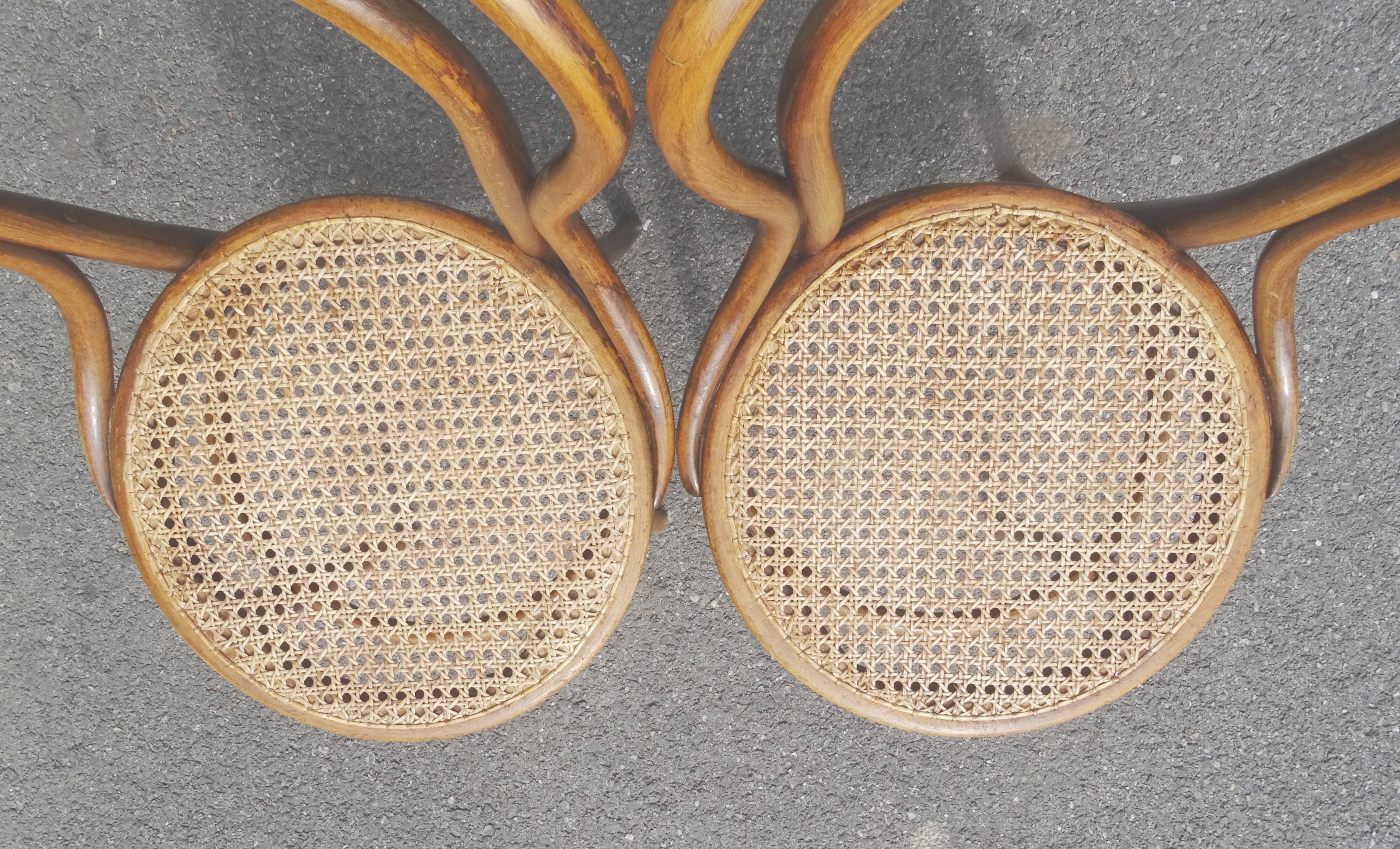 2 bistro chairs from kohn around 1900