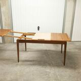 60's rectangular Scandinavian table with extension cords