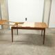 60's rectangular Scandinavian table with extension cords