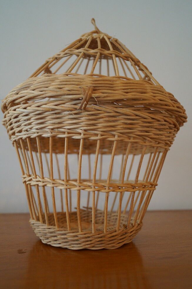 Vintage rattan cage