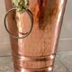 Vintage copper lion's head umbrella holder