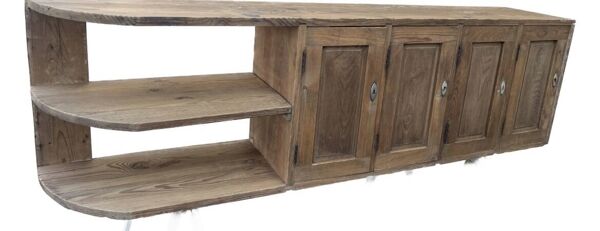 Étagère / ancien meuble enfilade boîtes aux lettres bois