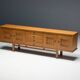Buffet brutaliste en chêne, Belgique, années 1960