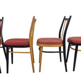 Dining Table and 4 chairs, 1970s, Set of 5