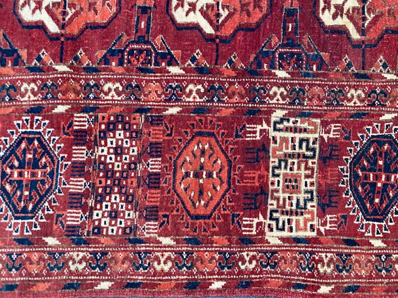 Ancient carpet Bukhara tekke 234x310
