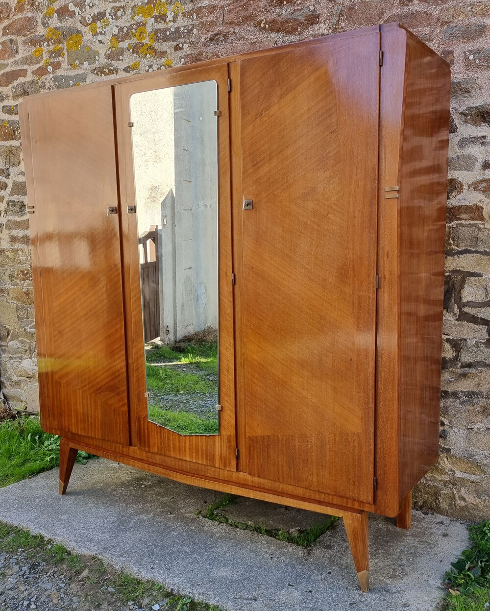 Vintage wardrobe dressing room, compass feet, 50s