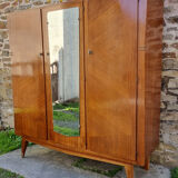 Vintage wardrobe dressing room, compass feet, 50s