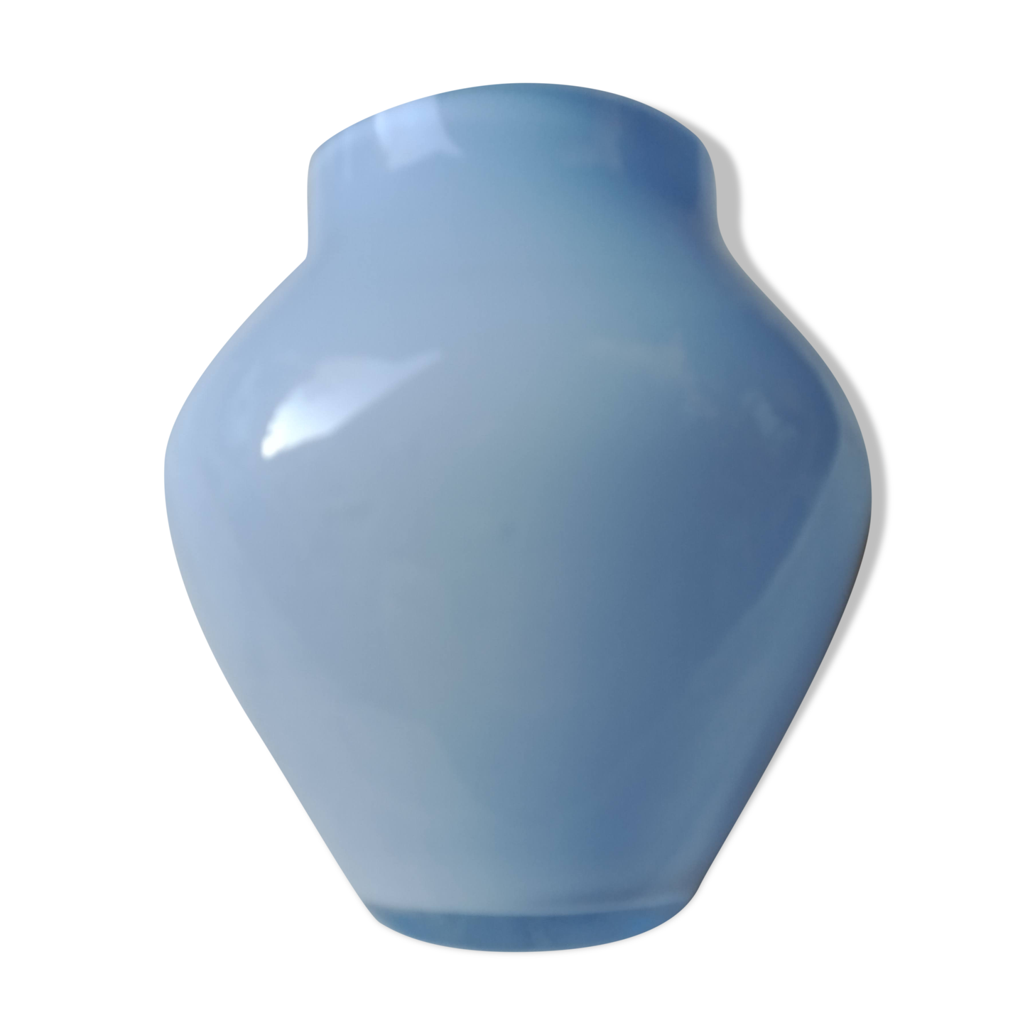 blue opaline vase Villeroy and Bosh