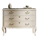 Commode vintage courbée avec plateau en marbre - Rénovée