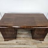 1930s oak open desk with drawers