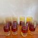 8 large colored glasses