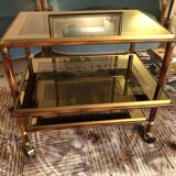 Golden glass television table