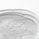 Set of 3 Vintage Kosta Boda Glass Plates / Scandinavian Leaf Design / 1975
