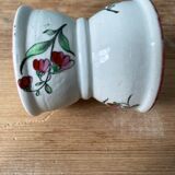 Pair of diabolo eggcups in ancient earthenware