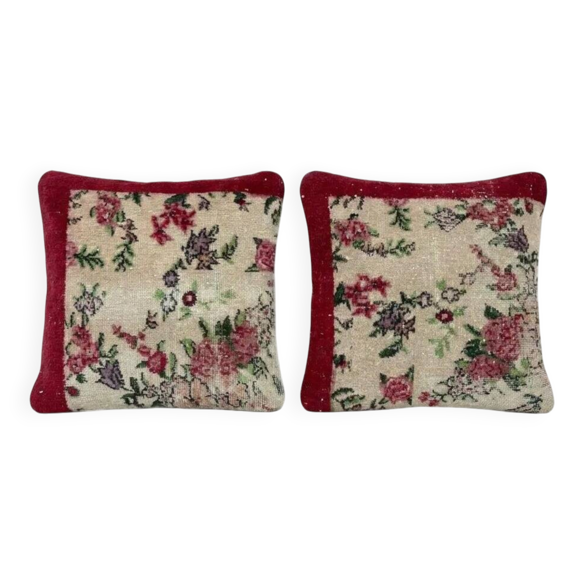 Set of 2 vintage Turkish cushion covers 61x61 cm