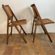 Paire de chaise pliante mid-century 