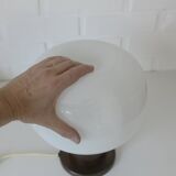 Vintage copper floor lamp brutalist mid century modern mushroom table light