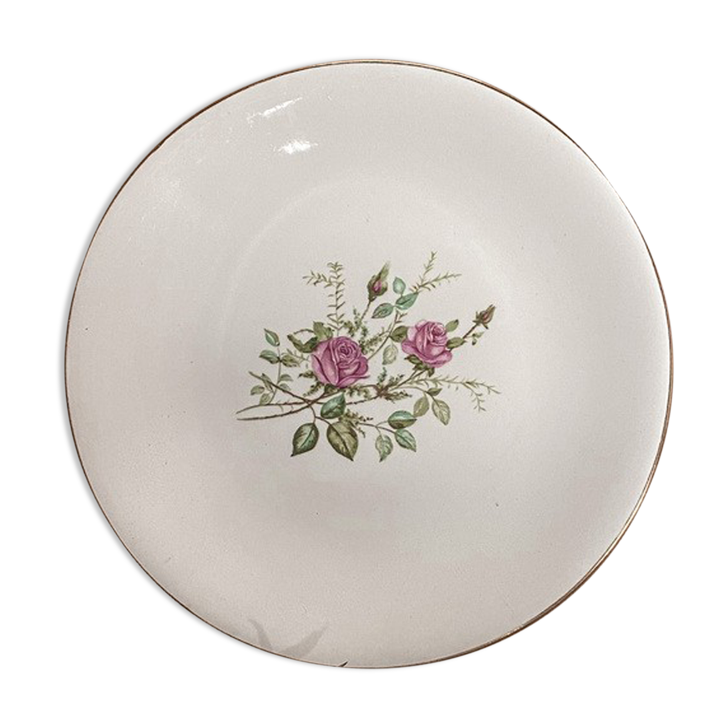 Plate gien pompadour fleuries