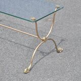 Jansen house style coffee table (glass and brass) fish base